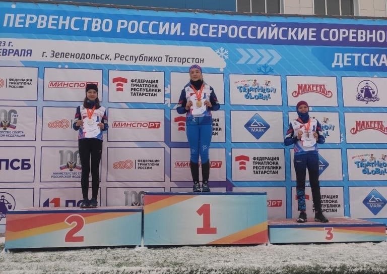 Шестиклассница из школы «Богородская» стала призером первенства России по зимнему триатлону